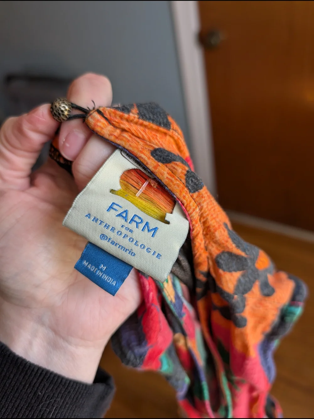 FARM Rio Multicolor Floral & Fruit Smock Boho Maxi Dress - Picture 2 of 7